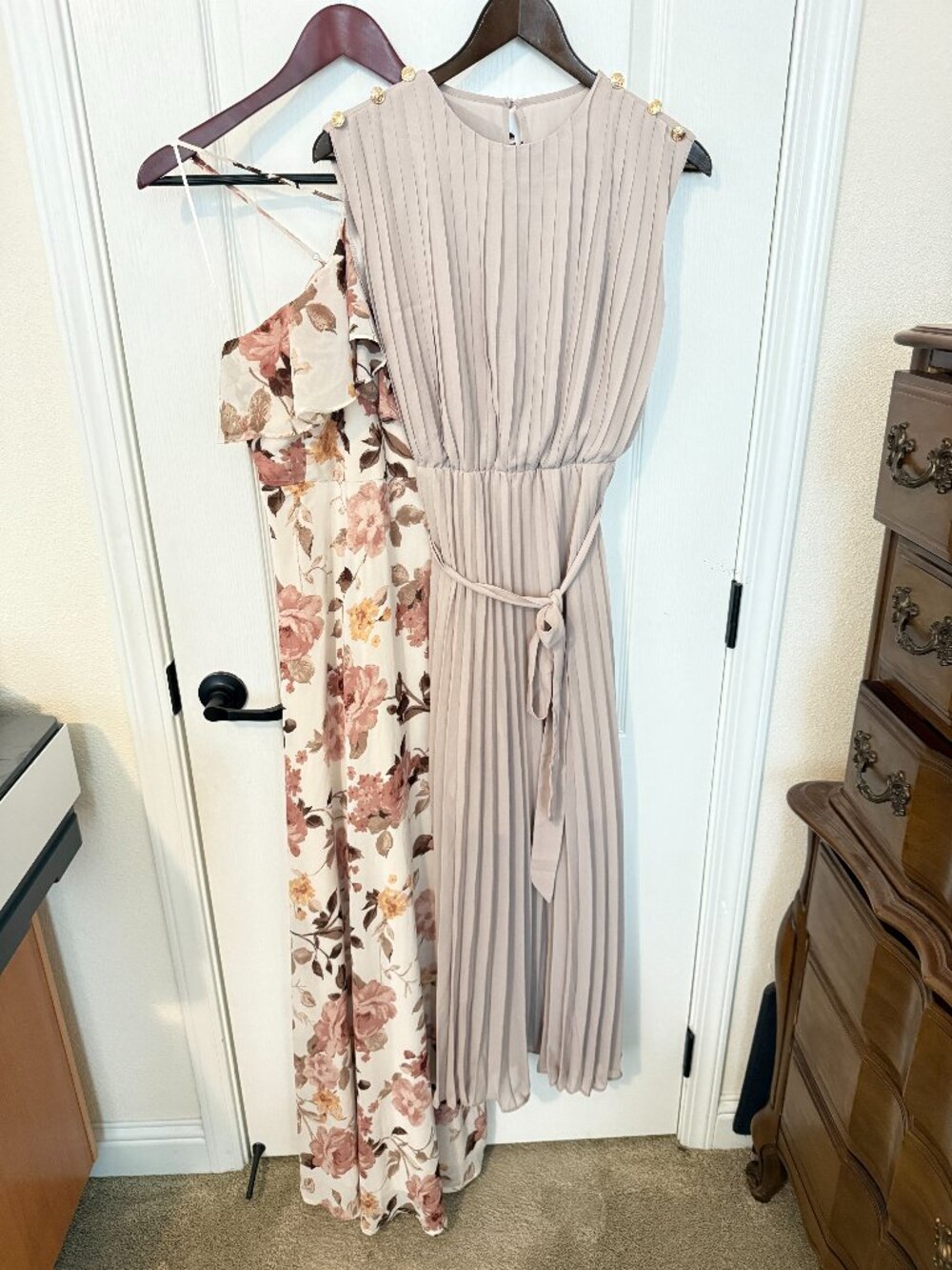 2 of Authentic SHEIN & Lovely Day Beige / Multi-Color Sleeveless Long Dress Sz.M